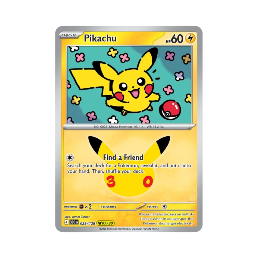 Pikachu [30C 029/128] [EN] (Elite Trainer Box "30th Celebration")