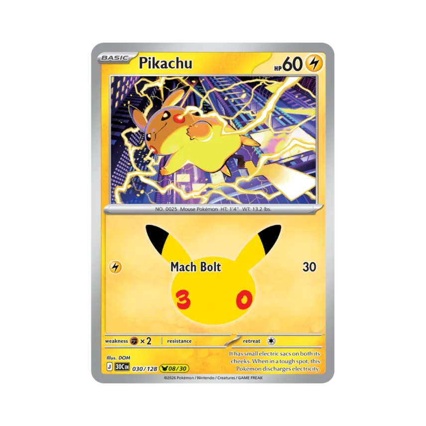 Pikachu [30C 030/128] [EN] (Elite Trainer Box "30th Celebration")