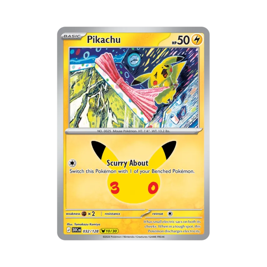 Pikachu [30C 032/128] [EN] (Elite Trainer Box "30th Celebration")