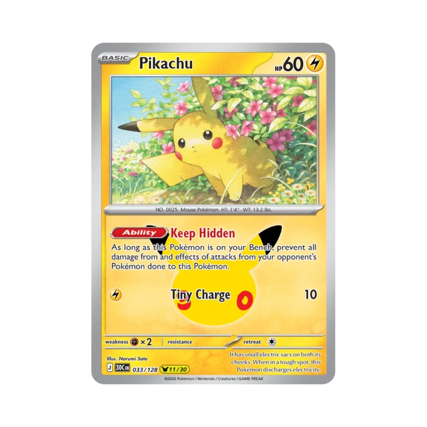 Pikachu [30C 033/128] [EN] (Elite Trainer Box "30th Celebration")