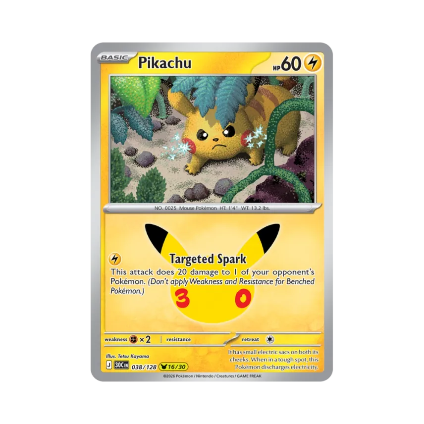 Pikachu [30C 038/128] [EN] (Elite Trainer Box "30th Celebration")