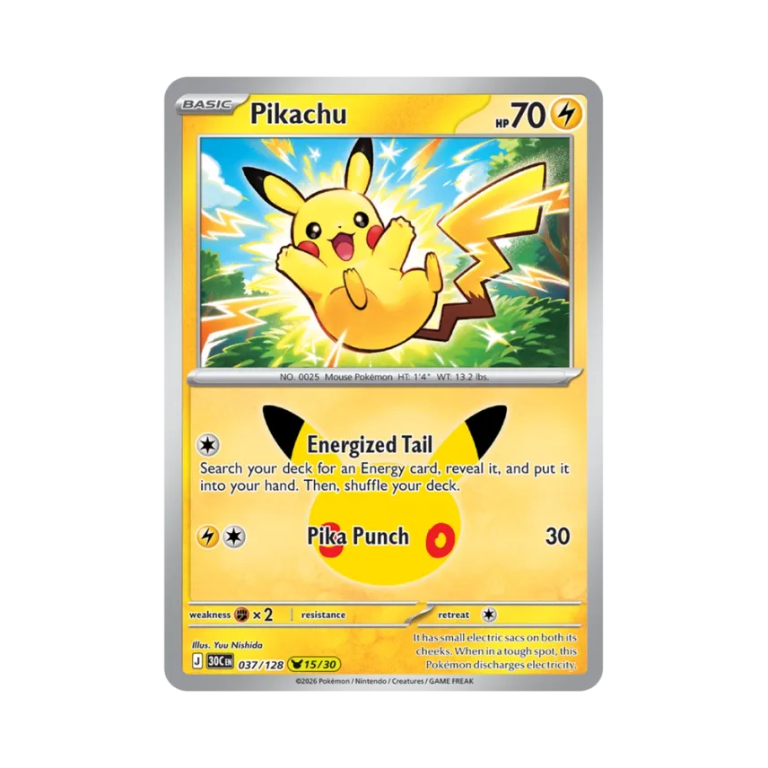 Pikachu [30C 037/128] [EN] (Elite Trainer Box "30th Celebration")