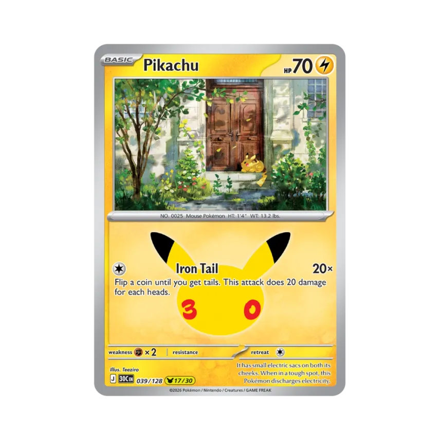 Pikachu [30C 039/128] [EN] (Elite Trainer Box "30th Celebration")