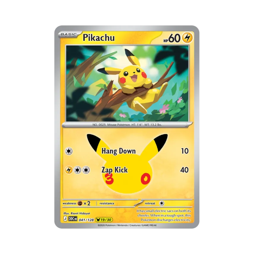 Pikachu [30C 041/128] [EN] (Elite Trainer Box "30th Celebration")