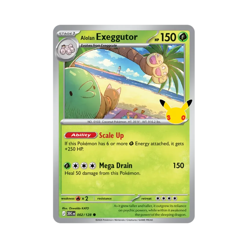 Alolan Exeggutor C [30C 002/128] [EN] (Elite Trainer Box "30th Celebration")