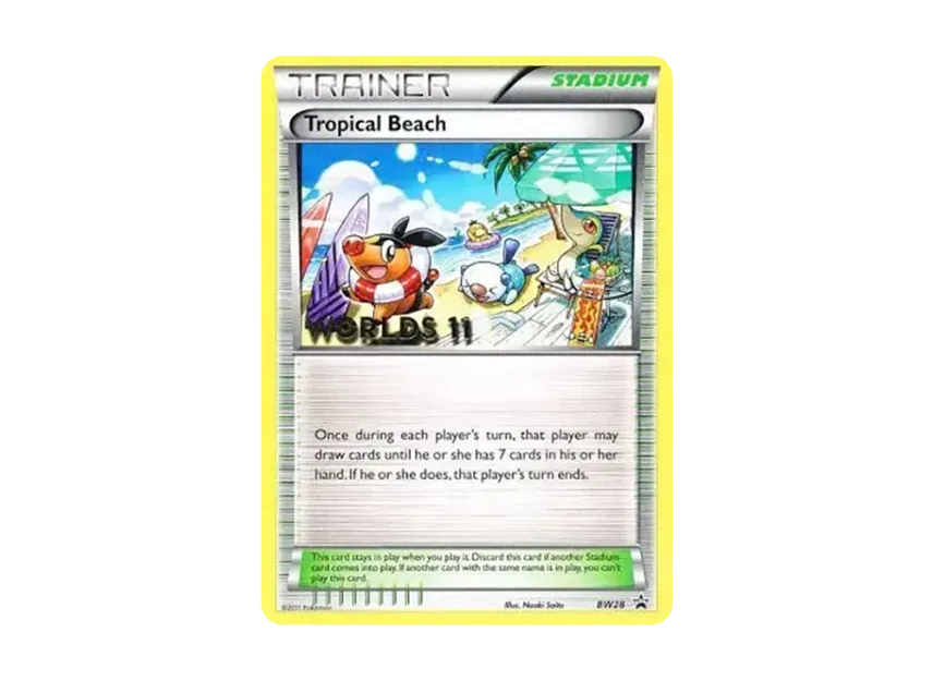 Tropical Beach P [BW28] (Black & White "Promotional Card")