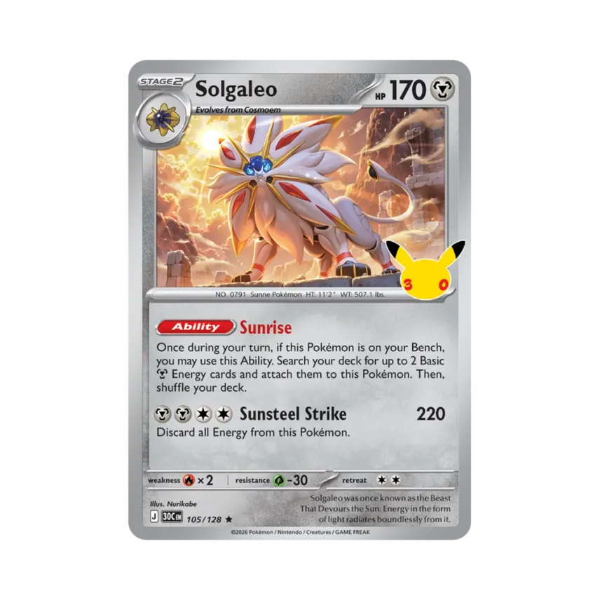 Solgaleo R [30C 105/128] [EN] (Elite Trainer Box "30th Celebration")