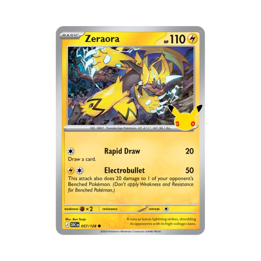 Zeraora C [30C 057/128] [EN] (Elite Trainer Box "30th Celebration")