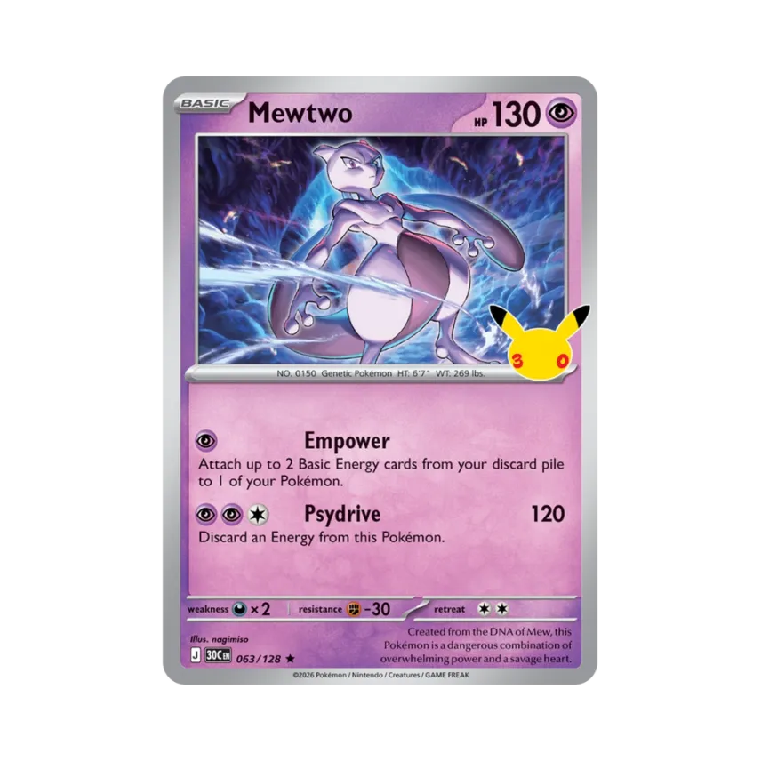 Mewtwo R [30C 063/128] [EN] (Elite Trainer Box "30th Celebration")