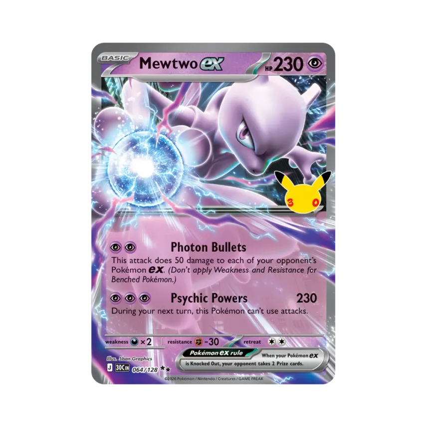 Mewtwo ex RR [30C 064/128] [EN] (Elite Trainer Box "30th Celebration")