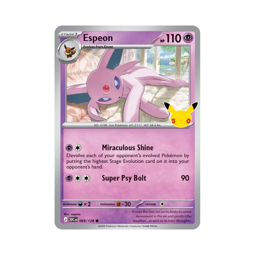 Espeon C [30C 069/128] [EN] (Elite Trainer Box "30th Celebration")