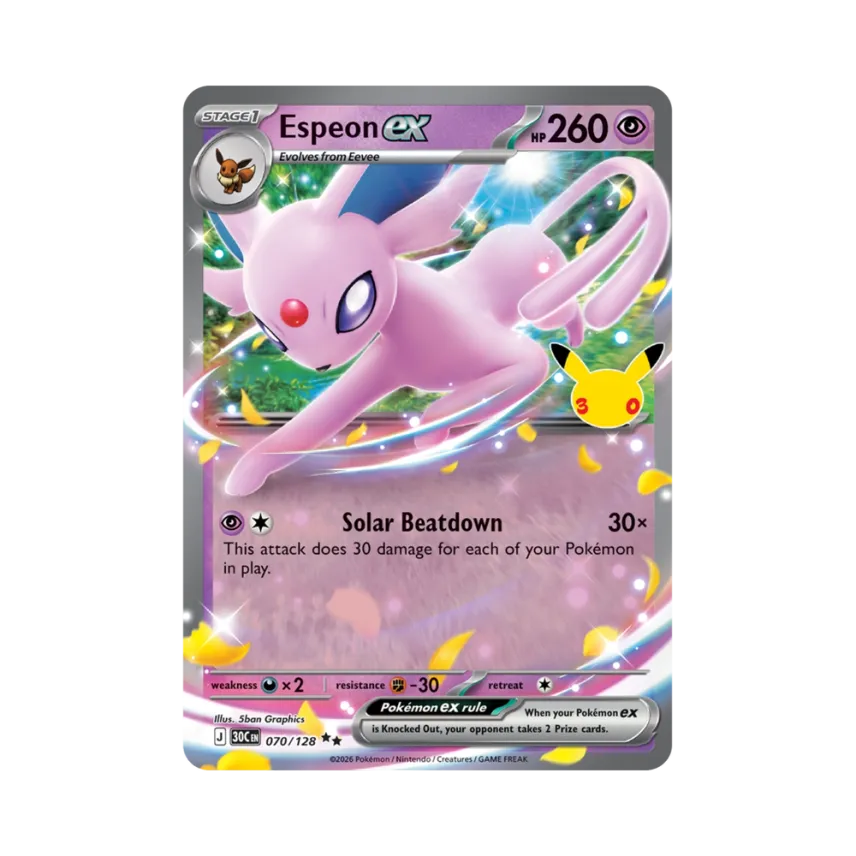 Espeon ex RR [30C 070/128] [EN] (Elite Trainer Box "30th Celebration")