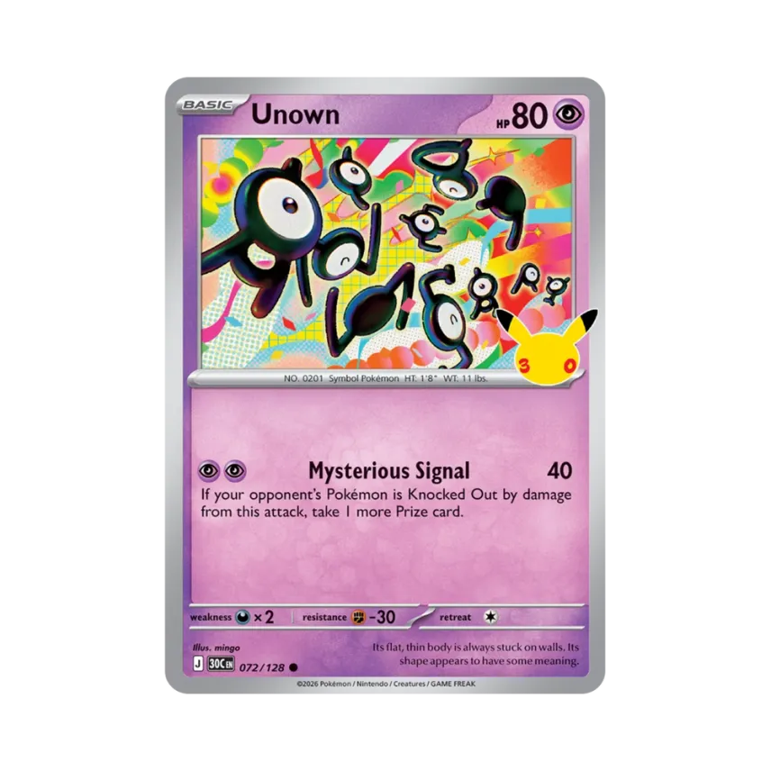 Unown C [30C 072/128] [EN] (Elite Trainer Box "30th Celebration")