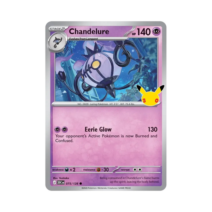 Chandelure C [30C 075/128] [EN] (Elite Trainer Box "30th Celebration")