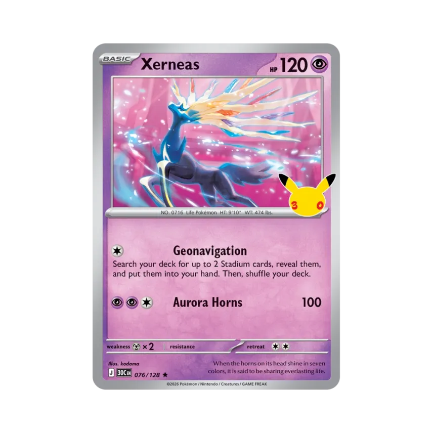 Xerneas R [30C 076/128] [EN] (Elite Trainer Box "30th Celebration")