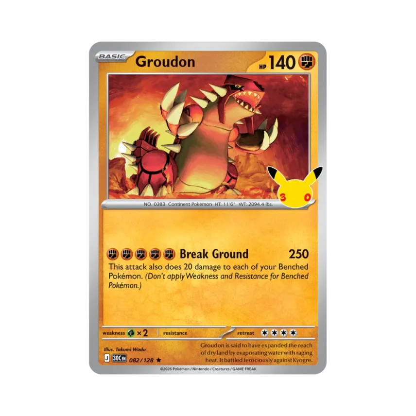 Groudon R [30C 082/128] [EN] (Elite Trainer Box "30th Celebration")