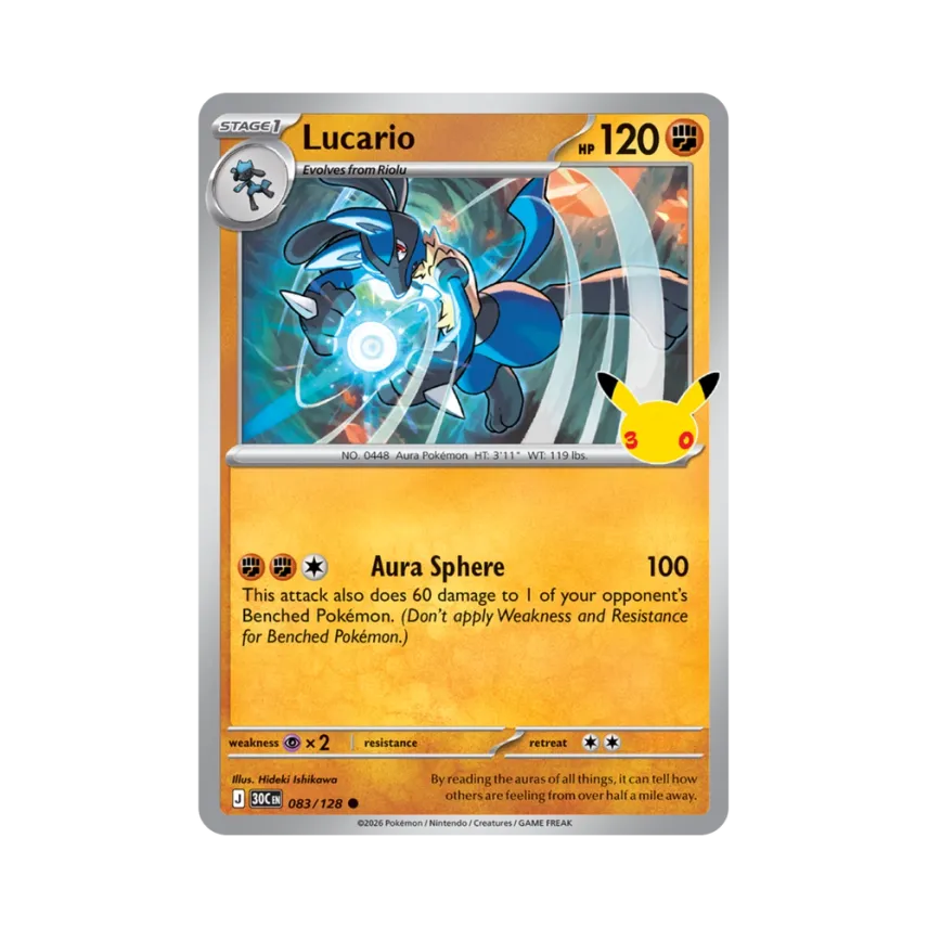 Lucario C [30C 083/128] [EN] (Elite Trainer Box "30th Celebration")