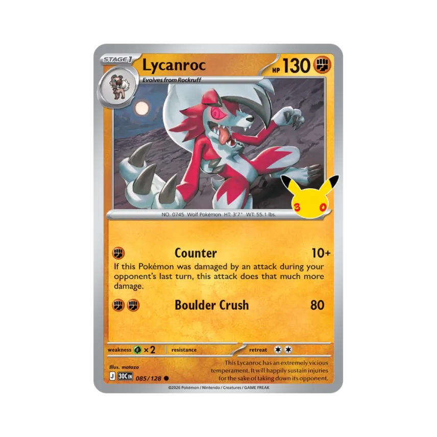 Lycanroc C [30C 085/128] [EN] (Elite Trainer Box "30th Celebration")