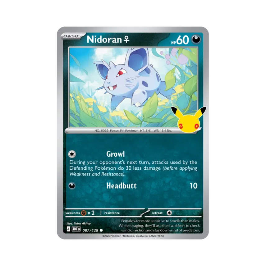 Nidoran(Female) C [30C 087/128] [EN] (Elite Trainer Box "30th Celebration")
