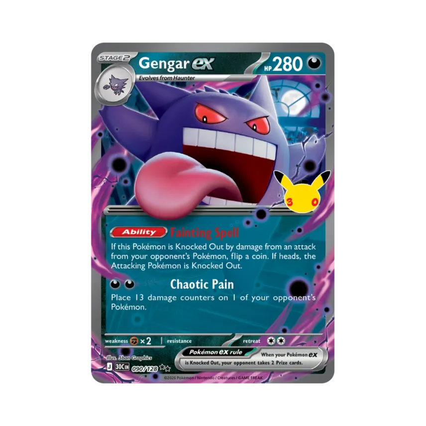 Gengar ex RR [30C 090/128] [EN] (Elite Trainer Box "30th Celebration")