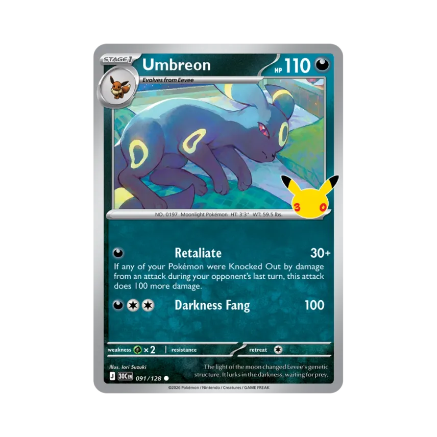Umbreon C [30C 091/128] [EN] (Elite Trainer Box "30th Celebration")