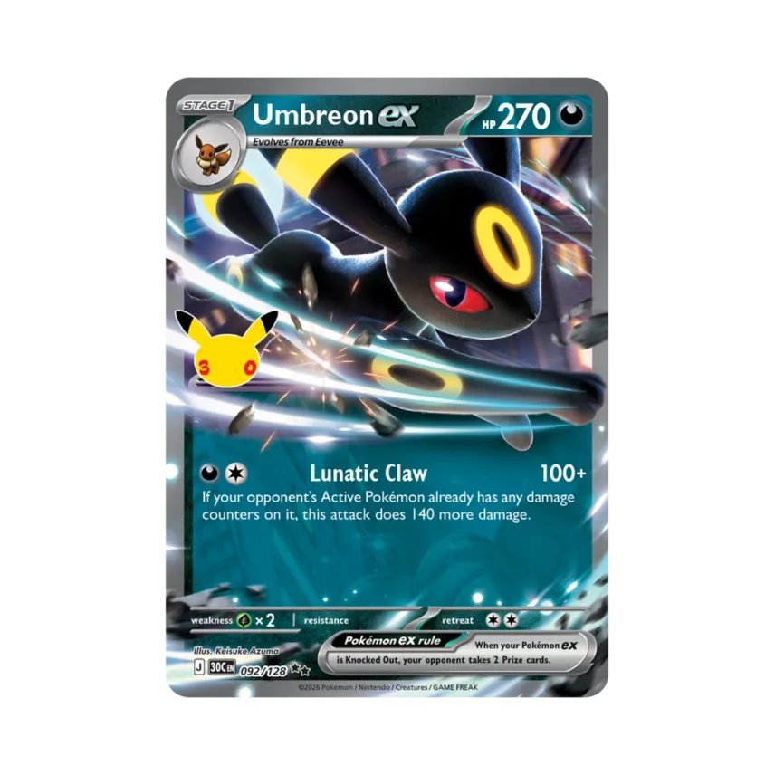 Umbreon ex RR [30C 092/128] [EN] (Elite Trainer Box "30th Celebration")
