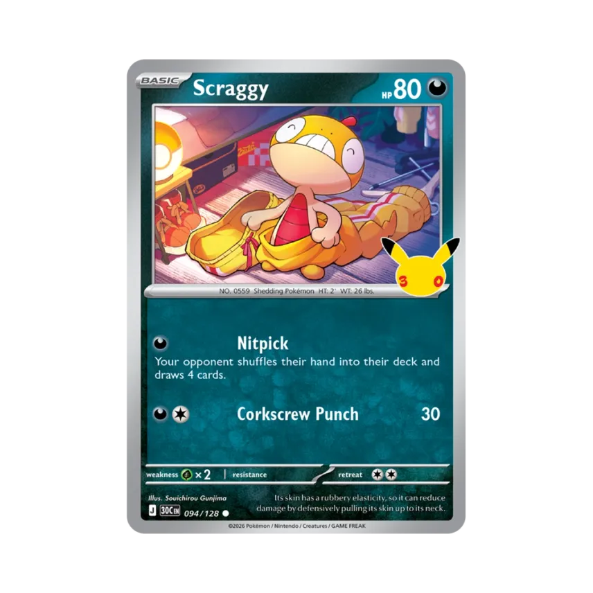 Scraggy C [30C 094/128] [EN] (Elite Trainer Box "30th Celebration")