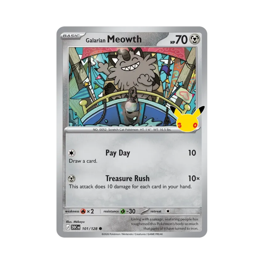 Galarian Meowth C [30C 101/128] [EN] (Elite Trainer Box "30th Celebration")