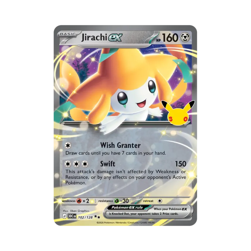 Jirachi ex RR [30C 102/128] [EN] (Elite Trainer Box "30th Celebration")