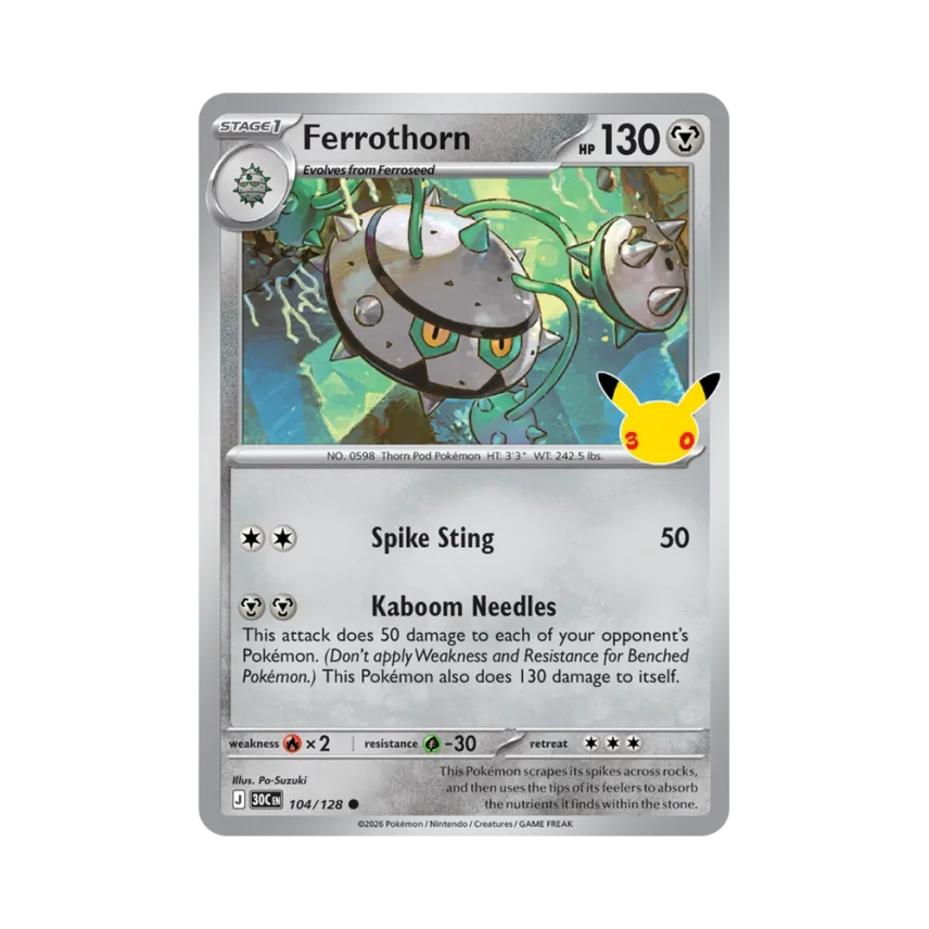 Ferrothorn C [30C 104/128] [EN] (Elite Trainer Box "30th Celebration")