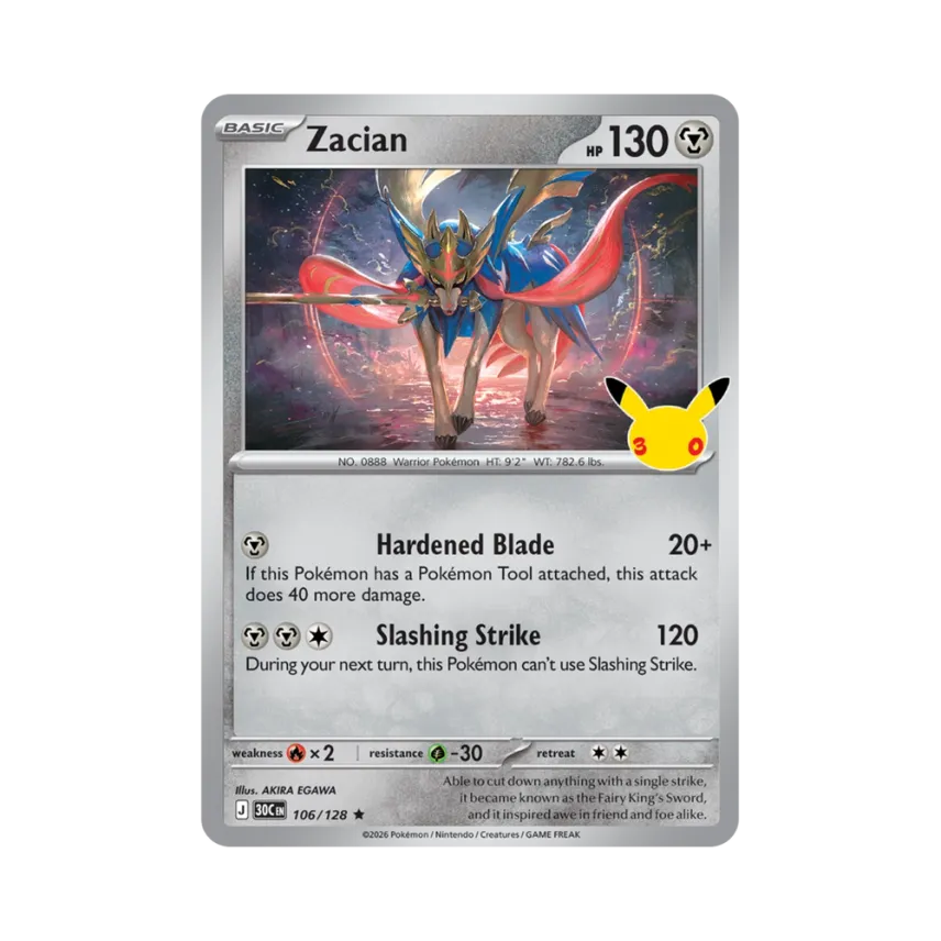 Zacian R [30C 106/128] [EN] (Elite Trainer Box "30th Celebration")
