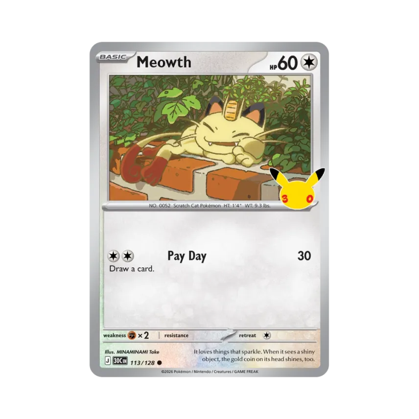 Meowth C [30C 113/128] [EN] (Elite Trainer Box "30th Celebration")