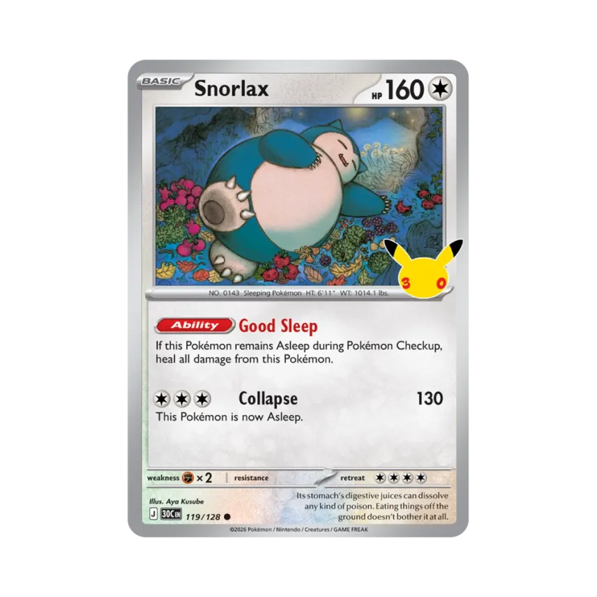 Snorlax C [30C 119/128] [EN] (Elite Trainer Box "30th Celebration")