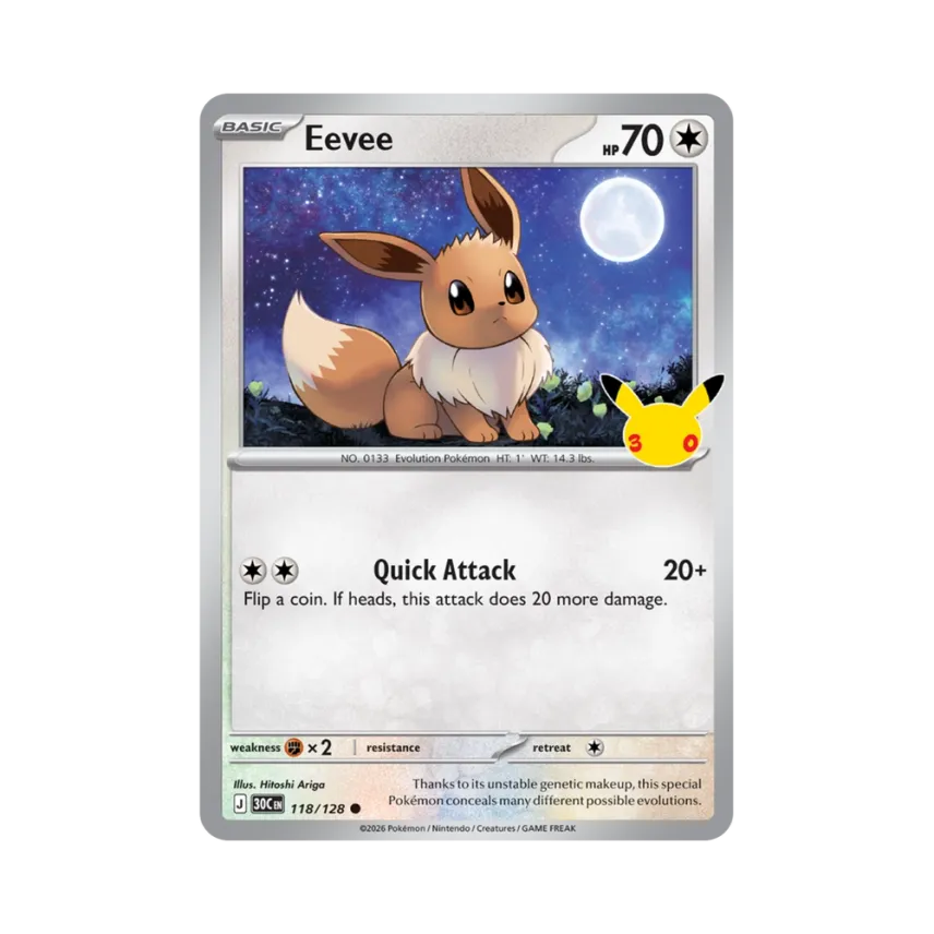 Eevee C [30C 118/128] [EN] (Elite Trainer Box "30th Celebration")