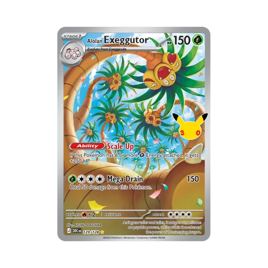 Alolan Exeggutor IR [30C 129/128] [EN] (Elite Trainer Box "30th Celebration")