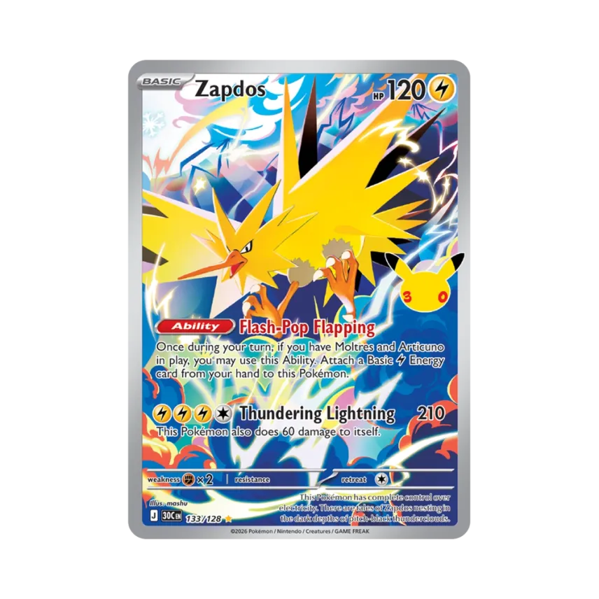 Zapdos IR [30C 133/128] [EN] (Elite Trainer Box "30th Celebration")