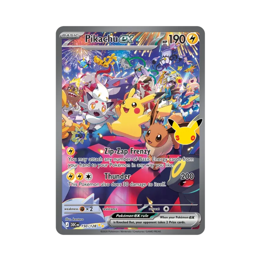 Pikachu ex SIR [30C 150/128] [EN] (Elite Trainer Box "30th Celebration")