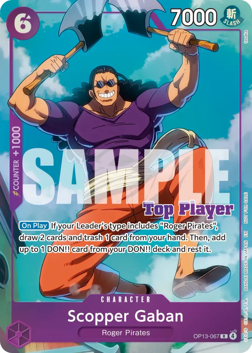 Scopper Gaban R [OP13-067] [EN] (Promotional Card "CS 26-27 Top Player Pack Vol.1")