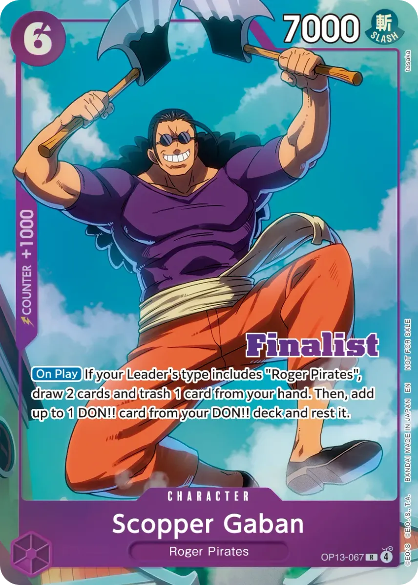 Scopper Gaban R [OP13-067] [EN] (Promotional Card "CS 26-27 Finalist Card Set Vol.1")