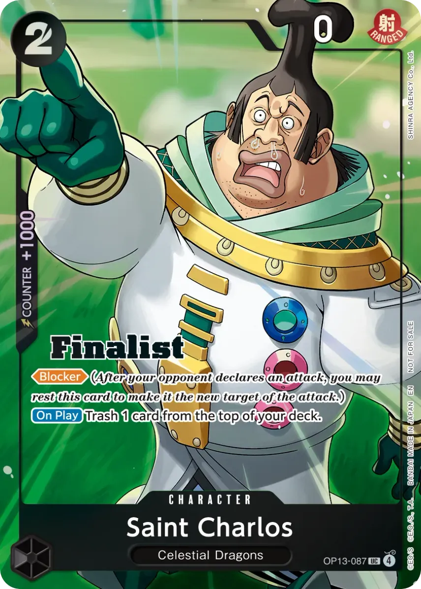 Saint Charlos UC [OP13-087] [EN] (Promotional Card "CS 26-27 Finalist Card Set Vol.1")