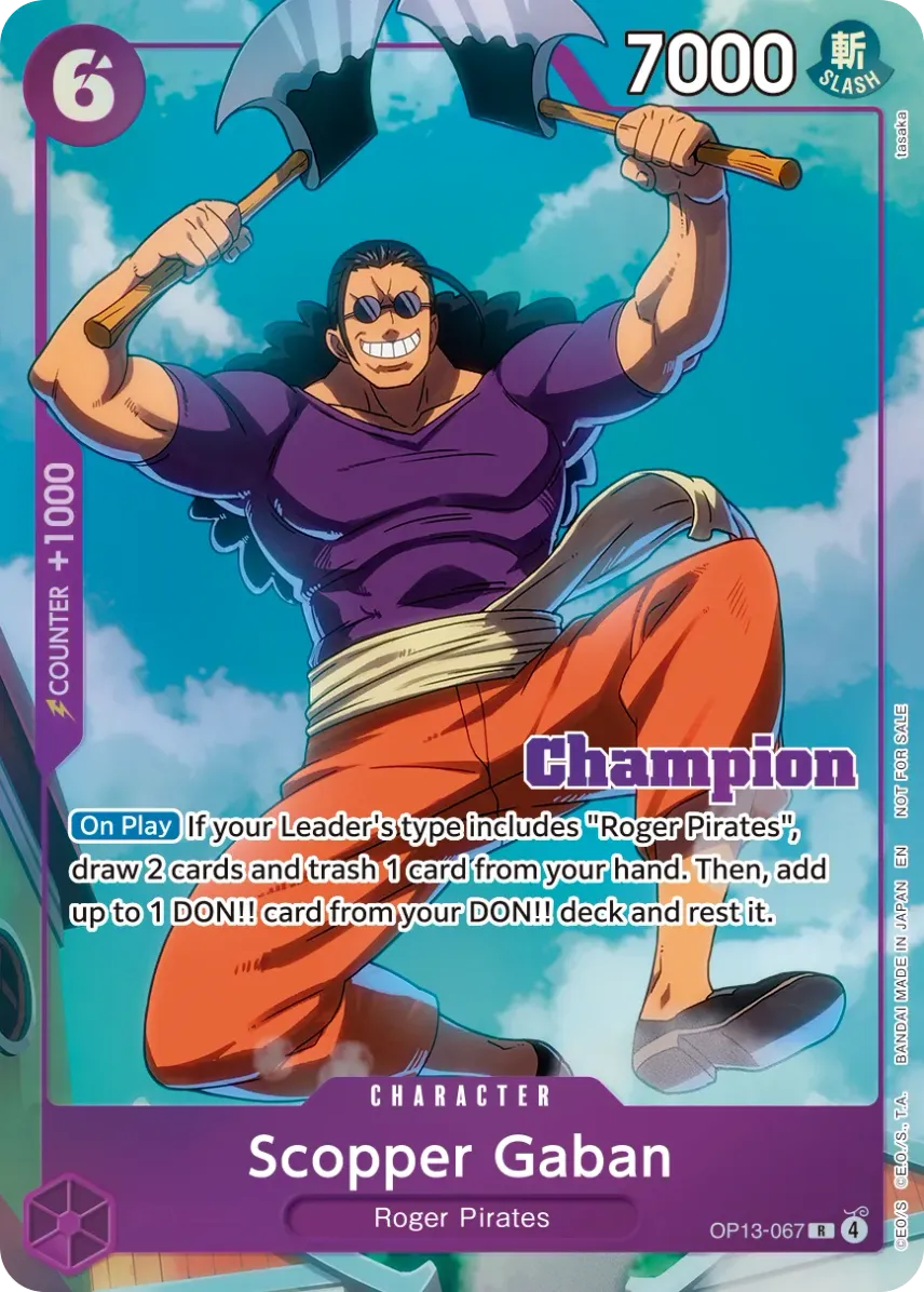 Scopper Gaban R [OP13-067] [EN] (Promotional Card "CS 26-27 Winner Card Set Vol.1")