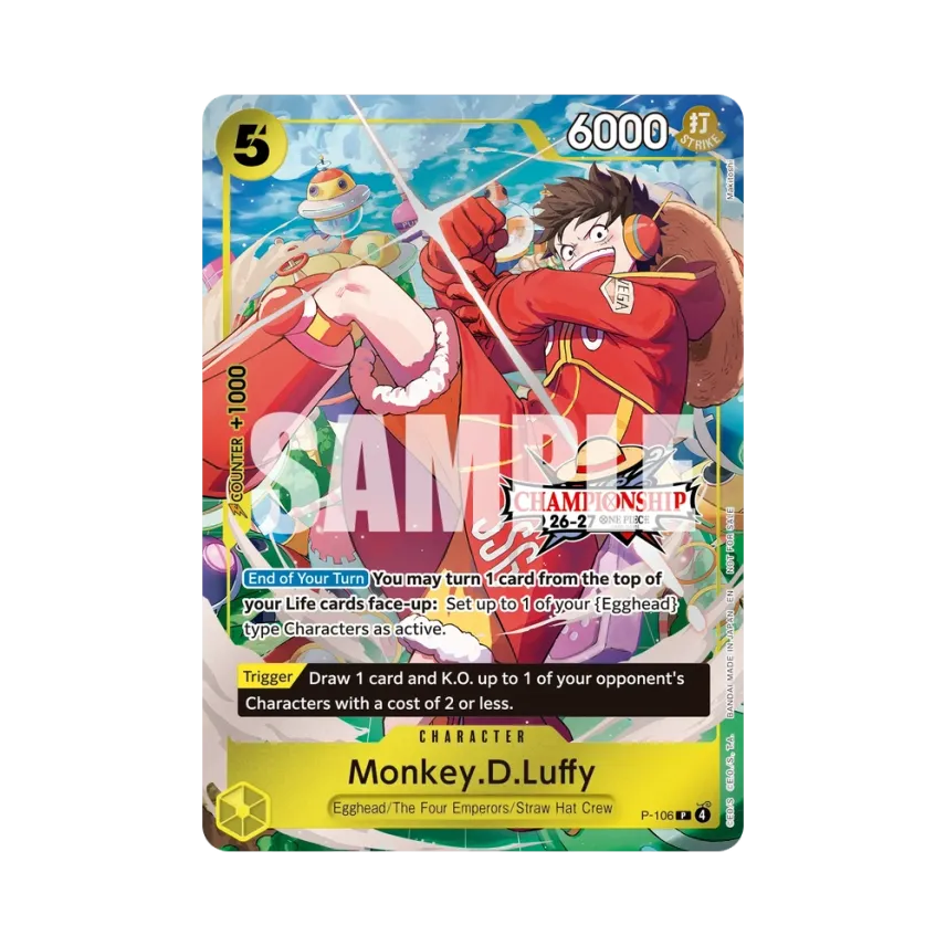 Monkey.D.Luffy P [P-106] [EN] (Promotional Card "CS 26-27 Celebration Pack")