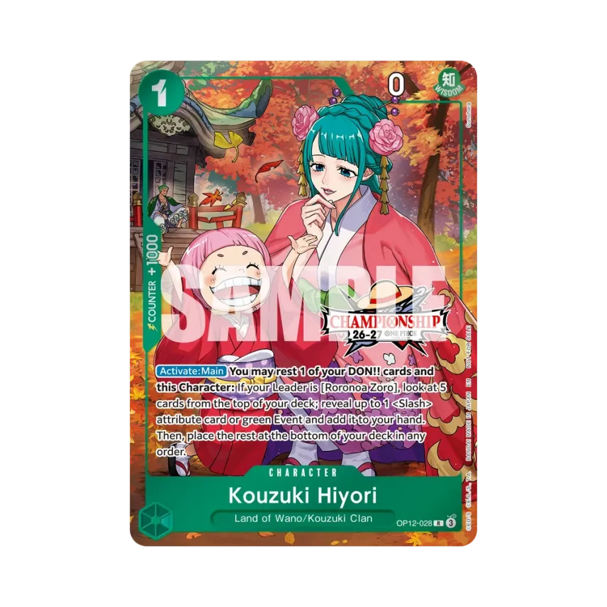 Kouzuki Hiyori R [OP12-028] [EN] (Promotional Card "CS 26-27 Celebration Pack")