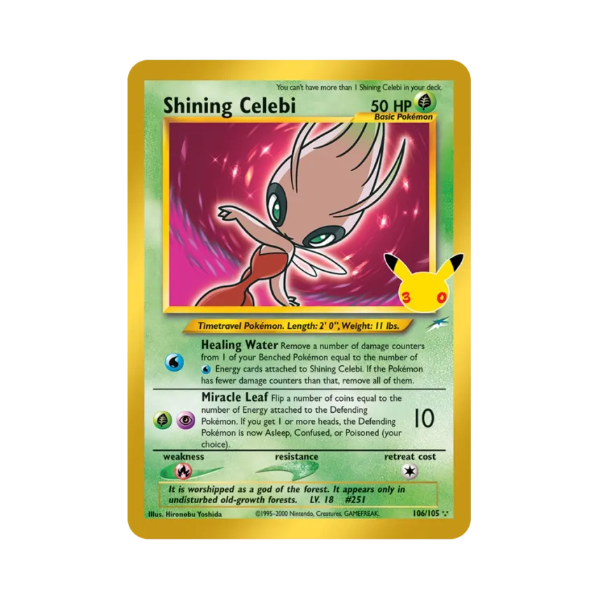 Shining Celebi [105-30TH-CELEBRATION 106/105] [EN] (Elite Trainer Box "30th Celebration")