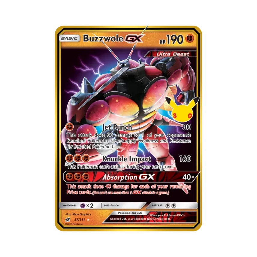 Buzzwole GX [111-30TH-CELEBRATION 57/111] [EN] (Elite Trainer Box "30th Celebration")