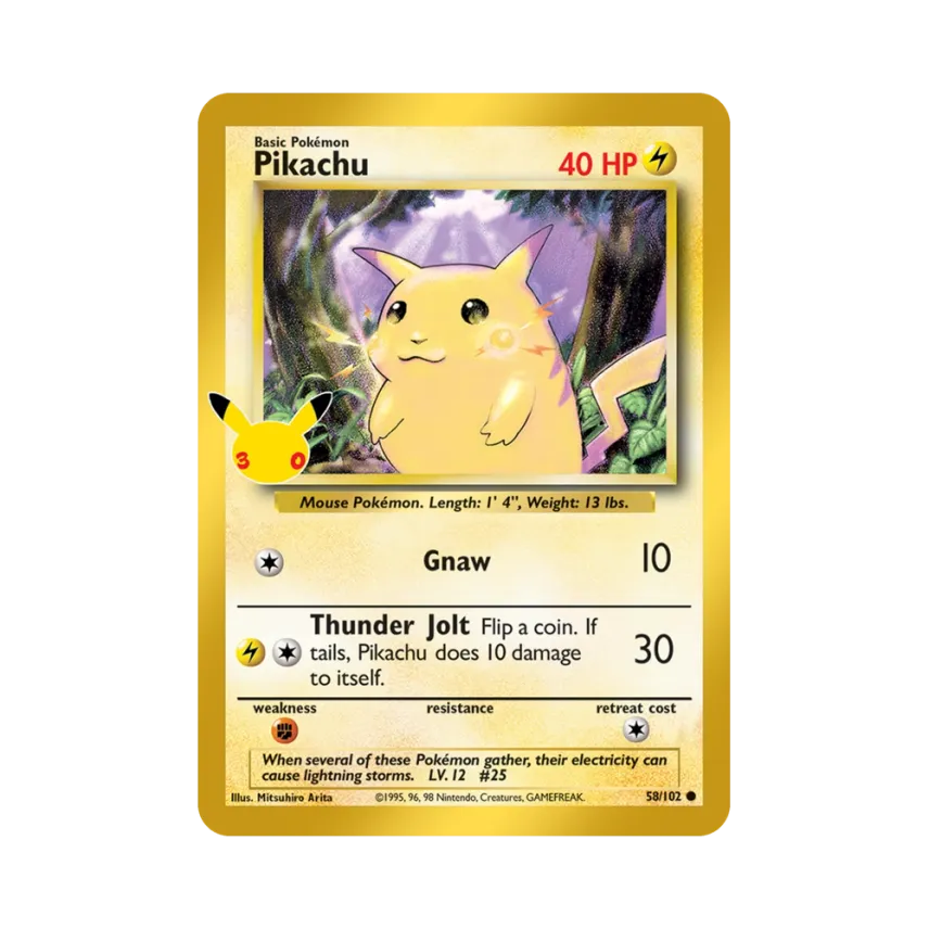Pikachu [102-30TH-CELEBRATION 58/102] [EN] (Elite Trainer Box "30th Celebration")