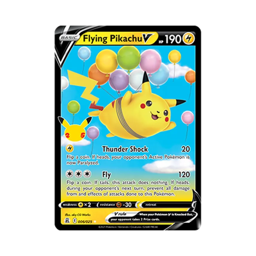 Flying Pikachu V R : Holo [SWORD-SHIELD-CELEBRATIONS 006/025] [EN] (Sword & Shield "Celebrations")