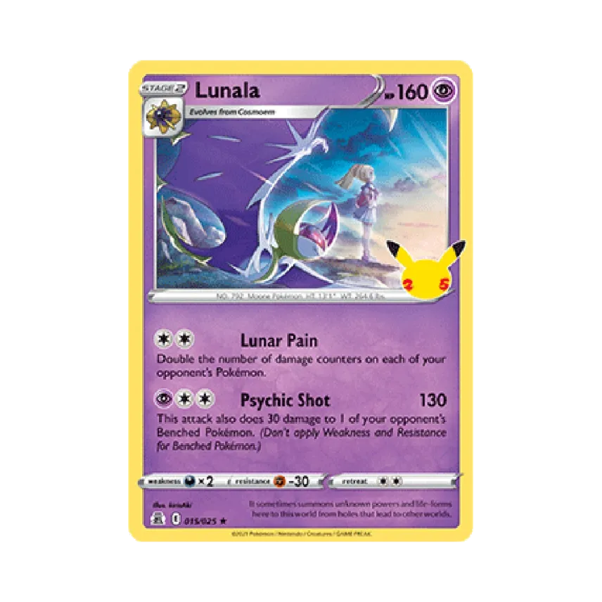 Lunala R [SWORD-SHIELD-CELEBRATIONS 015/025] [EN] (Sword & Shield "Celebrations")