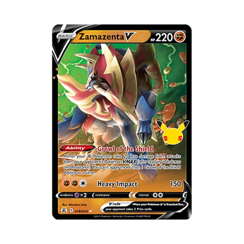 Zamazenta V R : Holo [SWORD-SHIELD-CELEBRATIONS 018/025] [EN] (Sword & Shield "Celebrations")