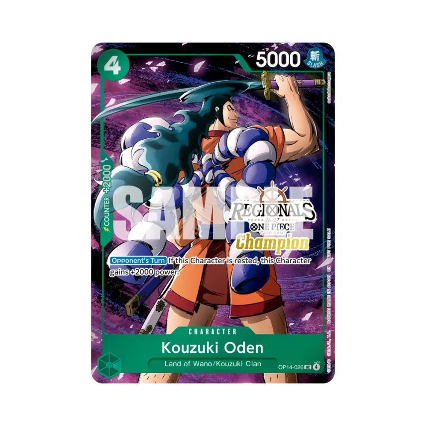 Kouzuki Oden UC : Champion [OP14-026] [EN] (Promotional Card "Championship 26-27 Regionals Season 2")